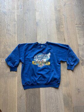 Vintage 1988 Los Angeles Dodgers World Series Champ Sweatshirt Youth Large